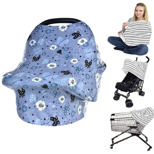 1 Housse D'allaitement Et Poncho D'allaitement Pour Bb - Housse Multi-Usages Pour Sige Auto, Poussette, Protection Intgrale  360 - Cadeau Pour Garon Et Fille (19)