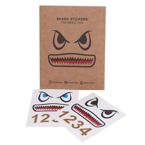 1 Jeu De Dcalcomanies DArt Adhsif De Requin DAutocollant De Corps De Batterie Pour Dji Mavic Mini Drone