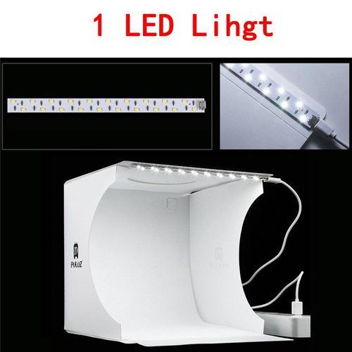 1 LED Light - Panneau de 8 pouces avec 2led, bote pliante et Portable pour Photo et vido, clairage de Studio, tente de prise de vue, Kit Emart diffusant, bote  lumire de Studio