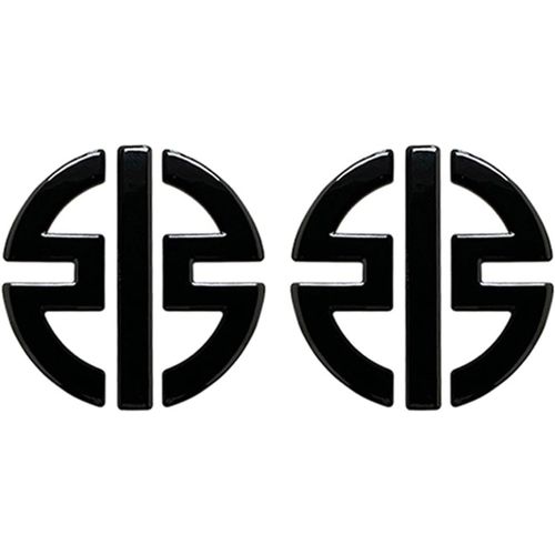 1 Pair Black - Badge Emblme 3d Pour Moto Kawasaki Ninja Z800 Z250 Z1000 Z400 Zx9r Z400 Zx6r H2r Z650, Autocollant Pour Roue De Rservoir (Couleur : 1 Pair Black)