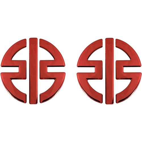 1 Pair Red - Badge Emblme 3d Pour Moto Kawasaki Ninja Z800 Z250 Z1000 Z400 Zx9r Z400 Zx6r H2r Z650, Autocollant Pour Roue De Rservoir (Couleur : 1 Pair Red)