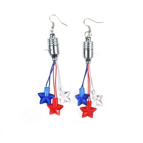 1 Paire DAmpoules Led Lumineuses Boucles DOreilles Pendantes Amricains Clignotant Femmes Fte