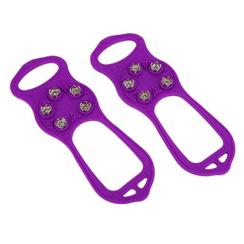 1 Paire De 5 Dents Noir Antidrapant Patin Chaussure Poignes Pointes Crampons Crampons Pour La Randonne Escalade