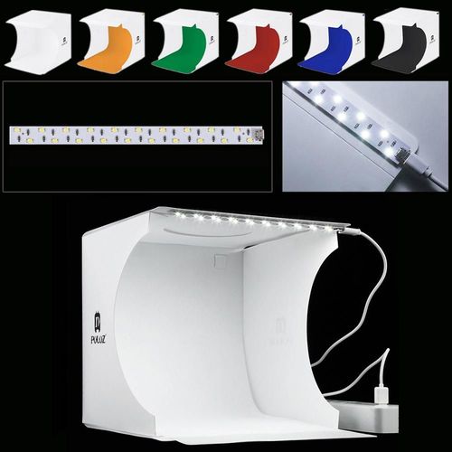 1 Panneau de LED - bote  lumire Portable 8.7 pouces, Studio Photo, prise de vue sur table, tente, bote  lumire pour photographie, ensemble pour affichage d'articles