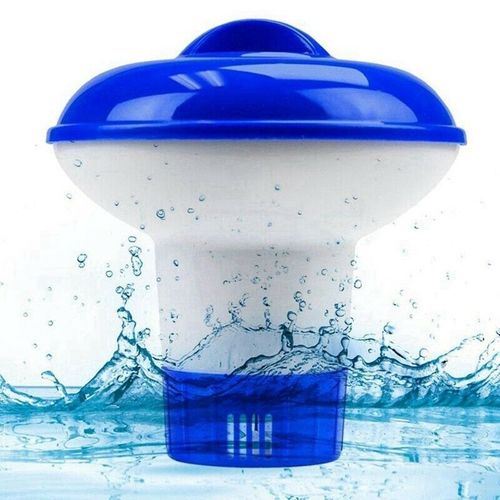 1 Pcs - Distributeur De Chlore Chimique Flottant Pour Les Piscines,Accessoire Avec Une Pompe D?Application Automatique Pour La Dsinfection Et Un Thermomtre Intgr,