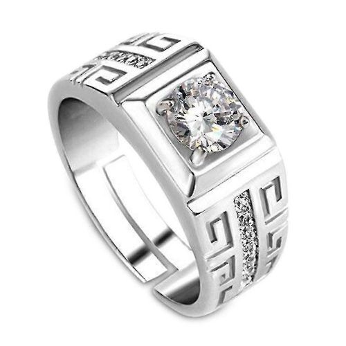 1 Pcs lgant Diamant Bague Pour Hommes Cristal Anneaux Ouverts Bijoux De Mariage Pour Hommes -Il Peut tre Rglable