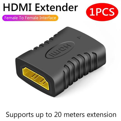 1 PCS Prolongateur HDMI femelle vers femelle 4K, adaptateur d'extension de convertisseur, cran de moniteur, ordinateur portable, PS4, PC, TV, cble d'extension HDMI, 1-2 pices 