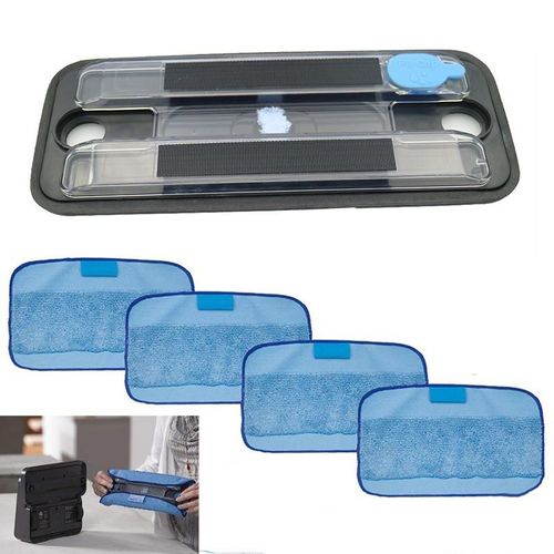 1 pieces plateau humide & 4 pieces Pro-Clean chiffons de nettoyage pour Irobot Braava 380 380T 5200 Mint5200C 4200A 4205 Braava 380 nettoyage des sols