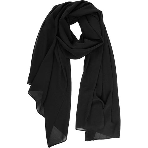 1 Pice charpe En Mousseline De Soie Pour Femme,Douce Et Lgre Comme Une Plume,charpe lgante,charpe Pour Femme,charpe En Polyester De Premire Qualit,charpe Facile D'entretien (Noire)