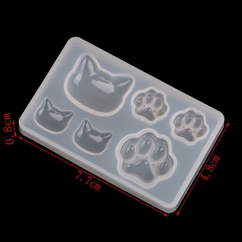 1 Pices Bricolage Rsine Pendentif Collier Pendentif Moule Rsine Moules Chat Chat Griffe Lune toile Coeur Liquide Silicone Moule