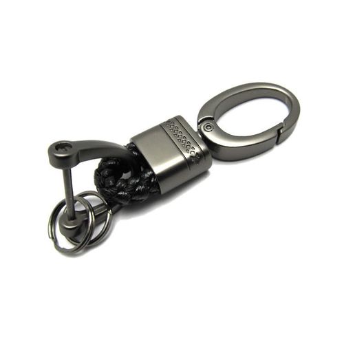 1 Porte-Cls Noir Tiss  La Main Avec Boucle En Fer  Cheval, Accessoires De Voiture, Porte-Cls, Cadeau, Cl De Voiture