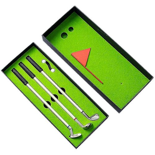 1 Set Of Golf Clubs Pen Golfing Club Kit Golfs Pen Gift Set Table Golfing Game Props Golf Gifts
