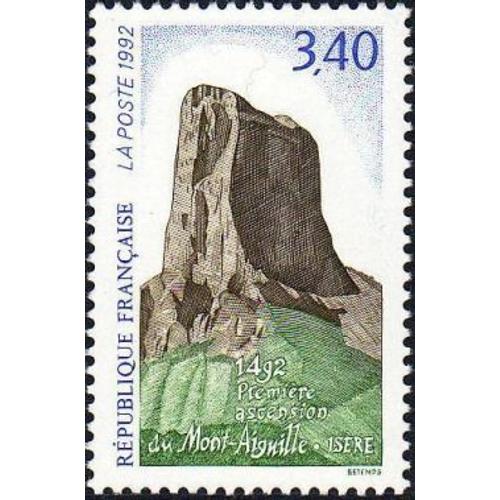1 Timbre France 1992 Neuf-1re Ascension Du Mont Aiguille . Isre- Yt 2762
