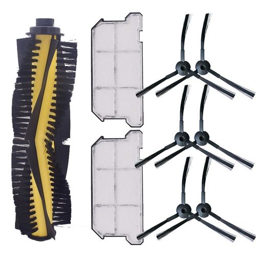 1 x brosse princiPLe + 6 x brosse laterale + 2 x filtre Hepa anti-poussiere pour Ilife V7 V7S V7S Pro Robot aspirateur pieces de rechange remplacemen
