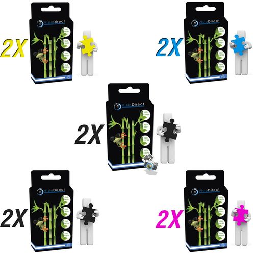 10 Cartouches D'encre Type Lm100bk X4 Noir 500 Pages, Lm100c X2 Cyan Lm100m X2 Magenta Lm100y X2 Jaune 600 Pages, Pour Lexmark Platinum Pro 908