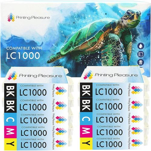 10 Compatibles Lc1000 Lc970 Cartouches D'encre Pour Brother Dcp-130c Dcp-135c Dcp-150c Dcp-260c Dcp-330c Dcp-350c Dcp-357c Dcp-540cn Dcp-560cn Dcp-770cw Fax-2840 Mfc-465cn - Grande Capacit