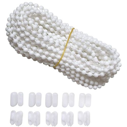 10 Mtres Avec 10 Connecteurs Pour Store Enrouleur - Cordon Vnitien En Nid D'abeille - Cordon De Rechange Pour Store Roulant - Pices De Rechange - Fixations De Rparation - Blanc