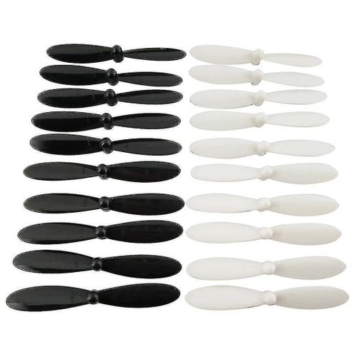 10 Paires DHlices Set Airscrew Remplacement Pour Hubsan X4 H107l H107c H107d Accessoires De Drone Noir + Blanc