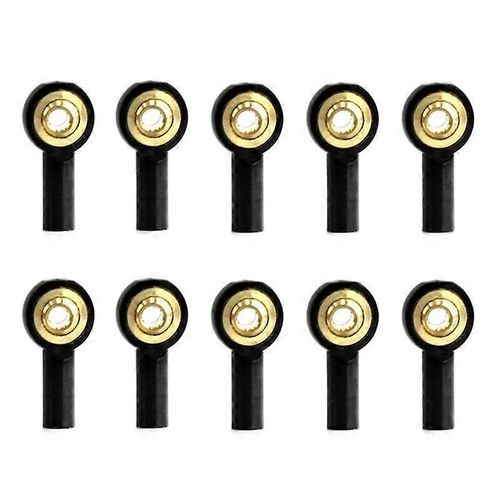 10 Pcs Mtal M2 Lien Tirant Rotule Bout Rotule Joint Boucle Direction Poussoir Tirant Rotule Extrmit Pour Rc Voiture Bateau Mise  Niveau Pices, Noir