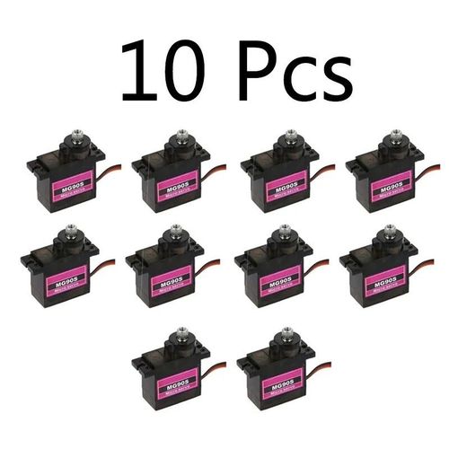 10 Pcs Mg90s - Micro Engrenage D.Lique Mg90s Servo Pour Avion Rc, Hlicoptre, Bateau, Voiture, Accessoire De Jouet Pour Enfants, Haute Vitesse, 9g, 10/5 V- 6v, 4.8 Pices, Nouveau