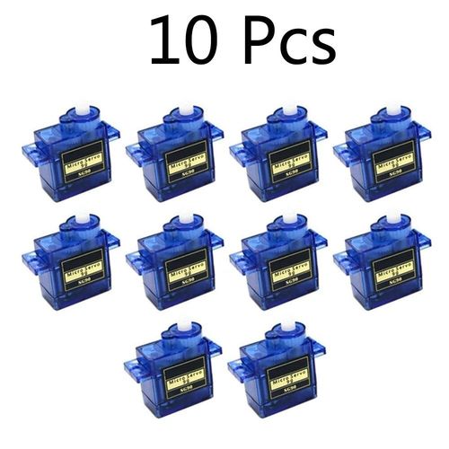 10 PCS SG90 - Micro Engrenage D.lique MG90S Servo pour Avion RC, Hlicoptre, Bateau, Voiture, Accessoire de Jouet pour Enfants, Haute Vitesse, 9g, 10/5 V- 6V, 4.8 Pices, Nouveau