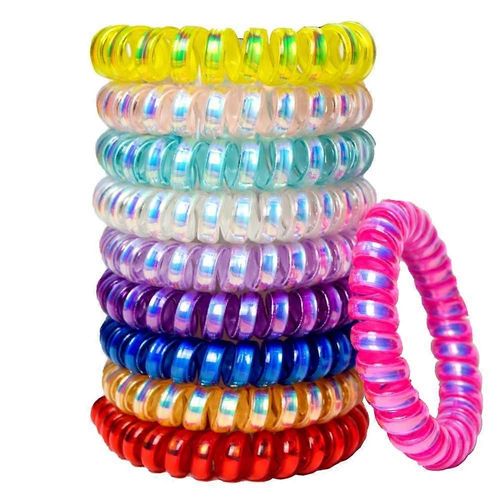 10 Pcs Spirale lastiques  Cheveux Sans Pli, lastiques  Cheveux Sans Trace Colors, lastiques  Cheveux  Bobine, lastiques  Cheveux De Cordon De Tlphone, Bobines De Cheveux Impermables Pour