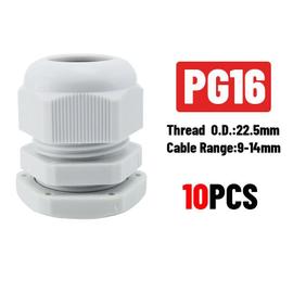4 Pcs 3-6.5mm cable PG7 plastique blanc impermeable presse-etoupe WT 