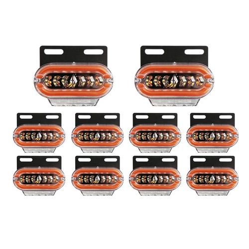 10 Pices Led Feux De Remorque 24v Position Latraux Camion Guide Lumire Lumires Stroboscopiques Signalisation