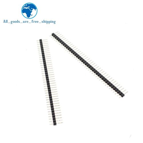 10 pices TZT 40 broches 1x40 simple range mle 2.54 cassable broche en-tte connecteur bande pour Arduino noir