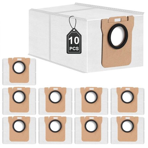 10 Sacs Aspirateur Pour Robots Dreame L10S Ultra/ L10 Ultra/ L10S Pro/L10S Plus/L10 Prime/L20 Ultra/X40 Ultra/Xiaomi X10+, Ensemble De Sacs De Remplacement Accessoires[SSE7110896]