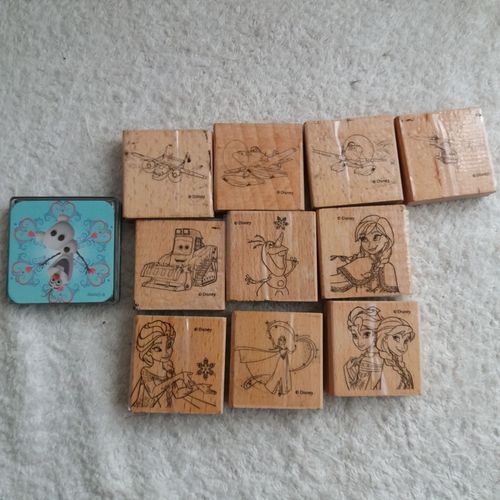 10 Tampons Encreurs Personnages Walt Disney