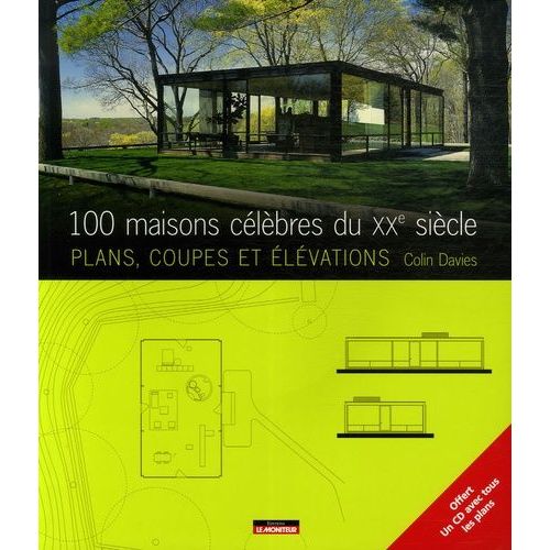 100 Maisons Clbres Du 20e Sicle - Plans, Coupes, lvations (1 Cd-Rom)   de Davies Colin  Format Broch 