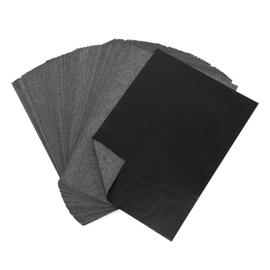 WEKON 100 Feuilles Papier Carbone Noir Papier Transfert Réutilisable Papier Calque Pour Bois A4 Papier de Transfert de Carbone 
