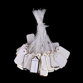Bijoux Anneau Étiquettes Étiquettes De Prix Cravate Sur Blanc Cordé Affichage 