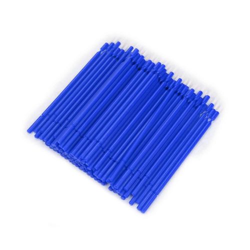 100 Pcs Sticks Pliables  Base De Micro Applicateurs Jetables Dentaire (Bleu)