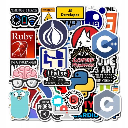 100 Pices D'autocollants De Langage Pour La Programmation Wo