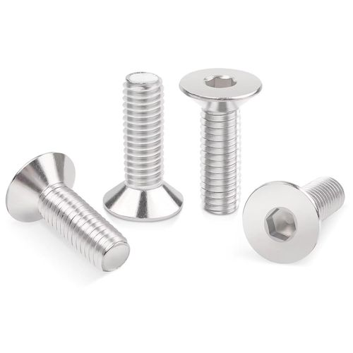 100 Pices M3x25mm Allen Vis  Tte Fraise, Vis M3 Boulon Inox Din7991/ Iso10642 Vis Hexagonales Acier Inoxydable A2 V2a Filetage, Filetage Mtrique Cylindrique Avec Six Pans Creux Vis