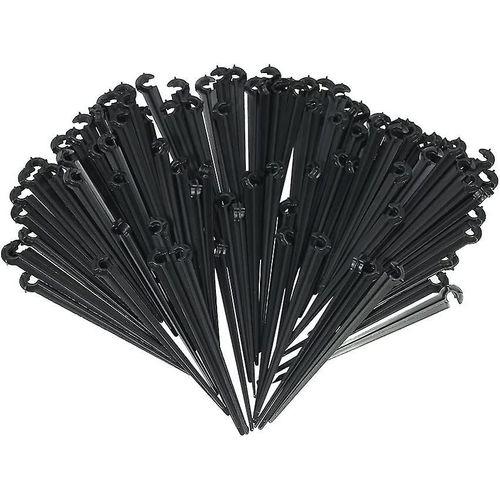 100 Supports De Tube Pour Systme De Micro-Goutte  Goutte De 11 Cm/4,3 Pouces : Utiliss Pour Fixer Et Guider Le Tuyau De Distribution Dans Le Sol. Tuyaux  Tige Fixe. Irrigation Goutte  Goutte. Valu