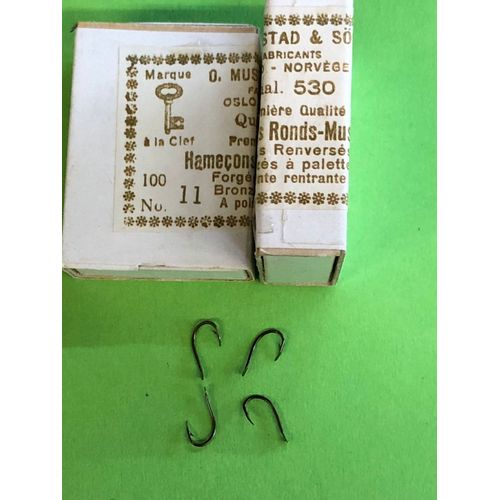 1000 Hamecon N 11 Palette Bronz Forg Renvers  Pointe Rentrante Ref 530 Peche Mustad Entre 10 Et 12