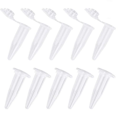 1000 Pcs Mini Tubes  Centrifuger Flacons En Plastique Transparent Radul De 1,5 Ml Avec Bouchon  Pression  Dessus Plat