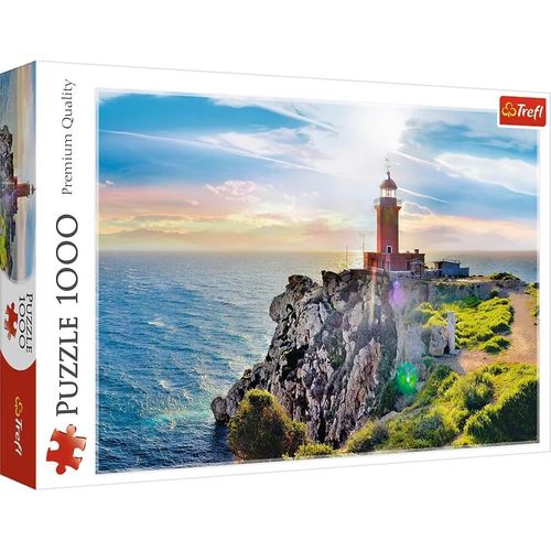 1000 Pices Grce Vue Sur La Colline Falaise Surface De L'eau Diy Divertissement Cratif Cadeau Puzzle Classique Pour Adultes Et Enfants  Partir De 12 Ans, Tr10436, Phare De Melagavi