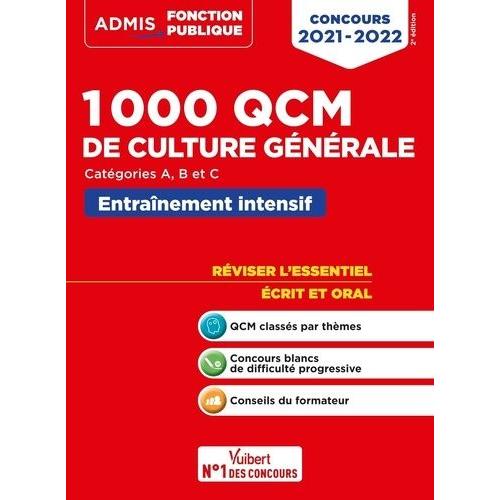 1000 Qcm De Culture Gnrale - Entranement Intensif Catgories A, B Et C   de Bellgo Olivier  Format Beau livre 