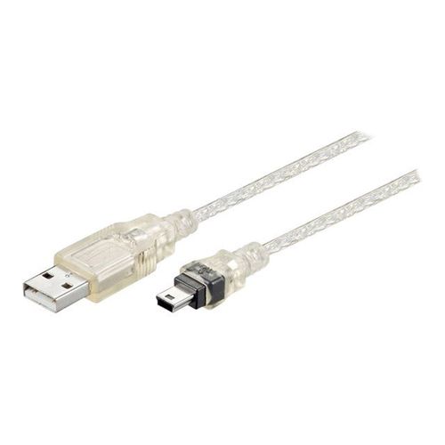 goobay - Câble USB - mini USB type B (M) pour USB (M) - USB 2.0 - 1 m - transparent