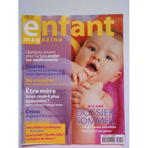 Enfant Magazine N° 294 : Dossier Sommeil