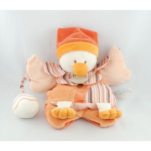 Doudou Et Compagnie Banjo Le Canard Poussin Les Z'amigolos Marionnette Orange Rose Jaune Oeuf Grelot 