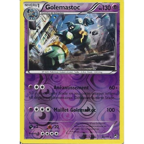 Golemastoc Réverse 43/111 - Xy Poings Furieux