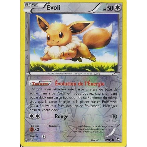 Evoli Reverse 80/111 - Xy Poings Furieux