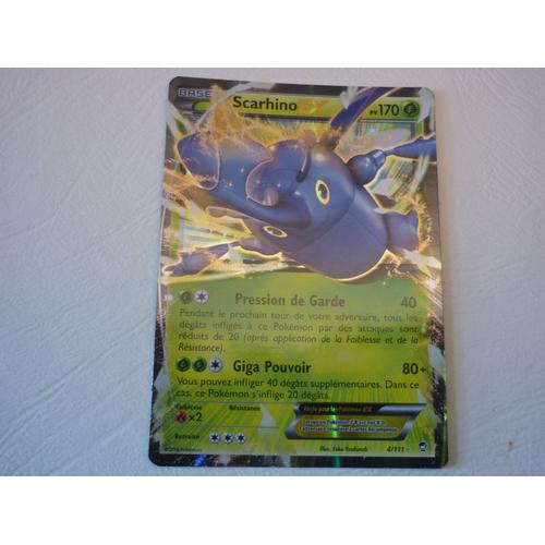 Carte Pokemon Francaise Xy 3 Poings Furieux Scarhino Ex 4/111