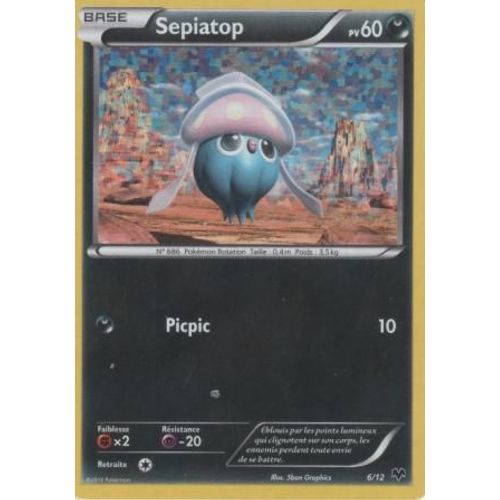 Carte Pokémon "Sepiatop" Pv60 Holo 6/12