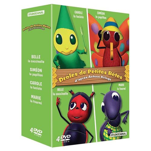 Drôles De Petites Bêtes - Coffret : Belle La Coccinelle + Siméon Le Papillon + Carole La Luciole + Marie La Fourmi - Pack